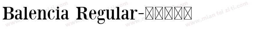 Balencia Regular字体转换